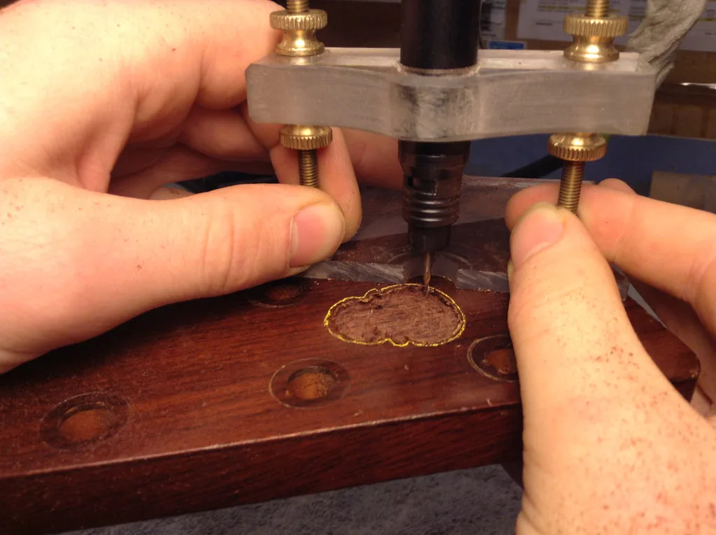 Routing the peghead.