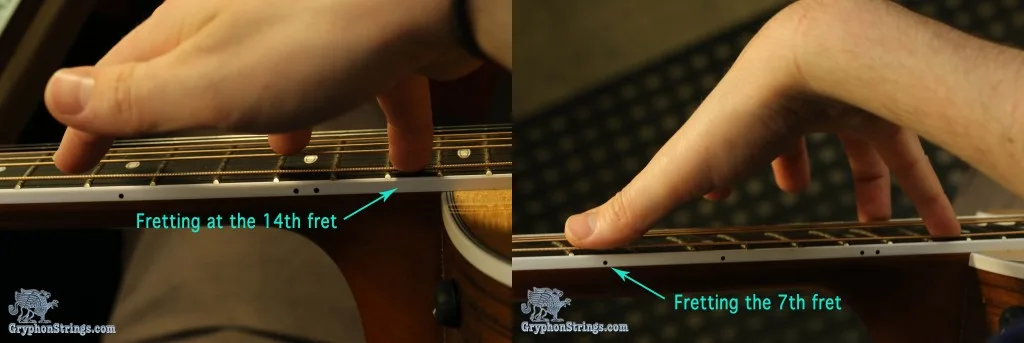 Pinky 14th and 7th Fret Annotated