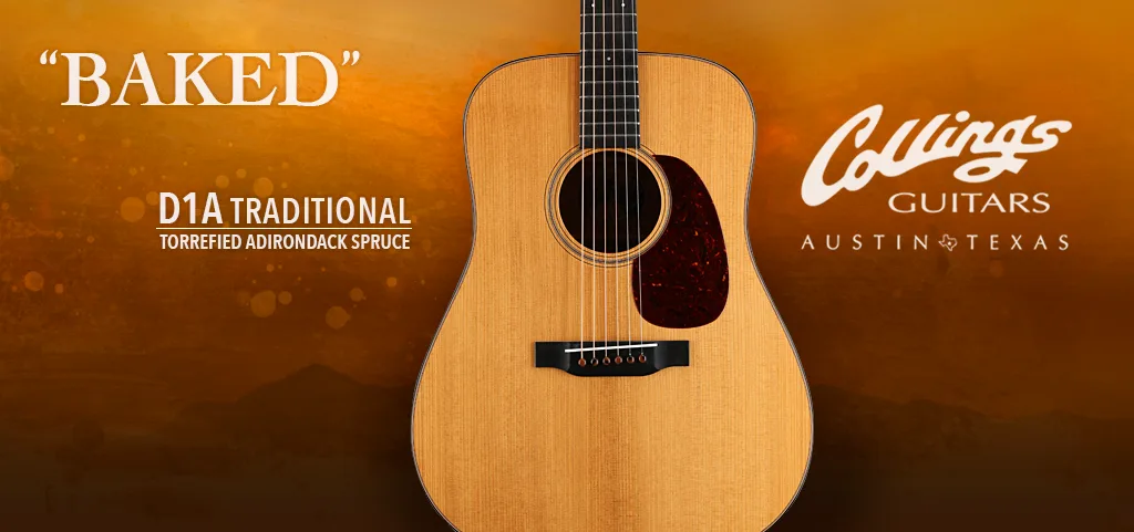 Collings D1A Traditional guitar with a "Baked" Adirondack Spruce top.