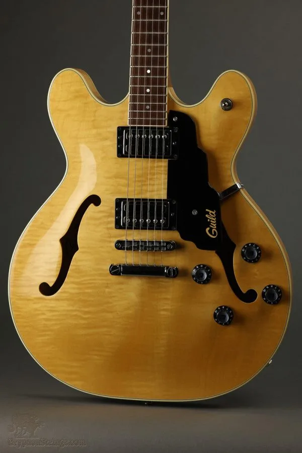 1998 Guild Starfire IV Natural Semi Hollow Electric Guitar Used