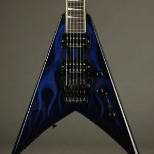 2000 Jackson King V KV2 Blue Ghost Flames Electric Guitar – Used