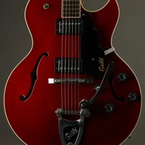 2001 Guild Starfire III Red Transparent Hollow Body Electric Guitar Used
