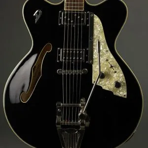 2014 Dusenberg Fullerton Elite Black Semi Hollow Guitar Used
