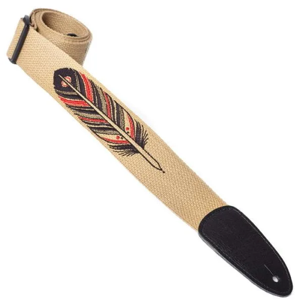 COTTON SERIES EMBROIDERED FEATHER TAN