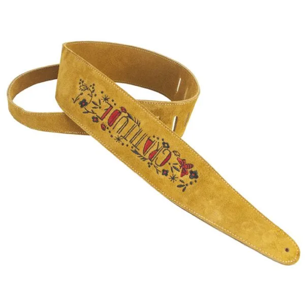 EMBROIDERED SUEDE GRATITUTDE