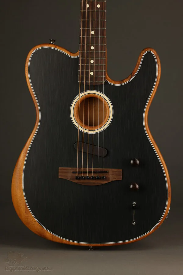 Fender Acoustasonic® Player Telecaster®, Rosewood Fingerboard, Brushed Black – New