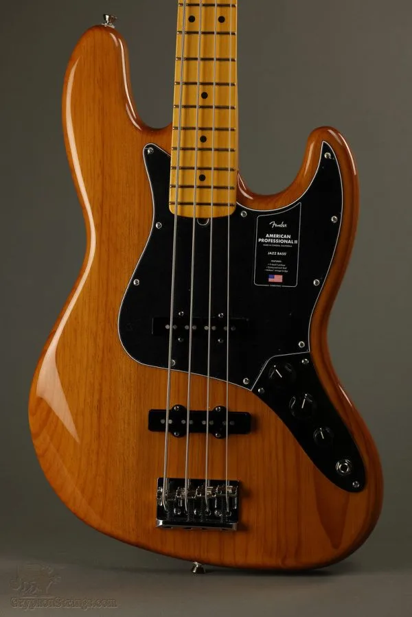 Fender American Professional II Jazz Bass®, Maple Fingerboard, Roasted Pine – New