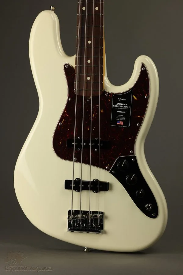 Fender American Professional II Jazz Bass®, Rosewood Fingerboard, Olympic White New