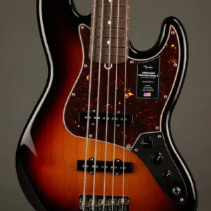 Fender American Professional II Jazz Bass® V, Rosewood Fingerboard, 3-Color Sunburst – New