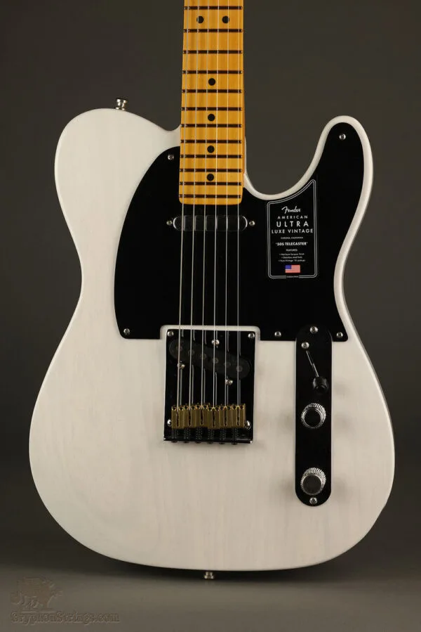 Fender American Ultra Luxe ’50s Telecaster®, Maple Fingerboard, White Blonde – New