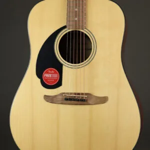 Fender California Standard Redondo™ Left-Handed, Spruce Top, Black Pickguard, Natural – New