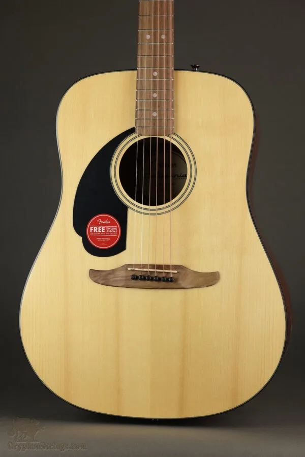 Fender California Standard Redondo™ Left-Handed, Spruce Top, Black Pickguard, Natural – New