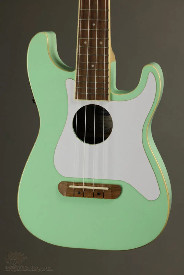 Fender Fullerton Strat® Uke, Walnut Fingerboard, White Pickguard, Surf Green – New