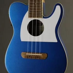 Fender Fullerton Tele® Uke, Walnut Fingerboard, White Pickguard, Lake Placid Blue – New