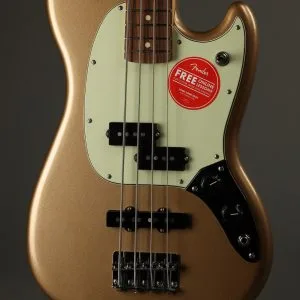 Fender Player Mustang® Bass PJ, Pau Ferro Fingerboard, Firemist Gold New