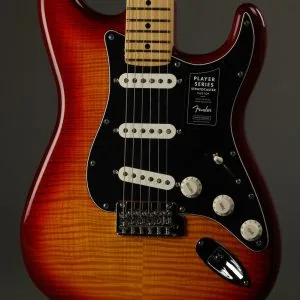 Fender Player Stratocaster® Plus Top, Maple Fingerboard, Aged Cherry Burst New