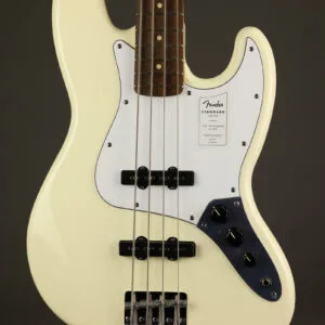Fender Standard Jazz Bass®, Laurel Fingerboard, White Pickguard, Olympic White – New
