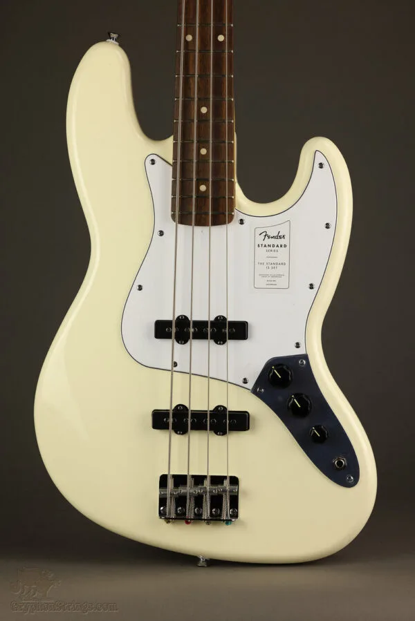 Fender Standard Jazz Bass®, Laurel Fingerboard, White Pickguard, Olympic White – New