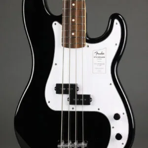 Fender Standard Precision Bass®, Laurel Fingerboard, White Pickguard, Black – New