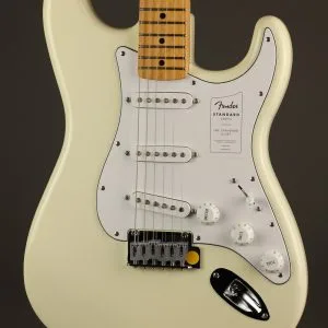 Fender Standard Stratocaster®, Maple Fingerboard, White Pickguard, Olympic White – New