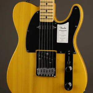Fender Standard Telecaster®, Maple Fingerboard, Black Pickguard, Butterscotch Blonde – New
