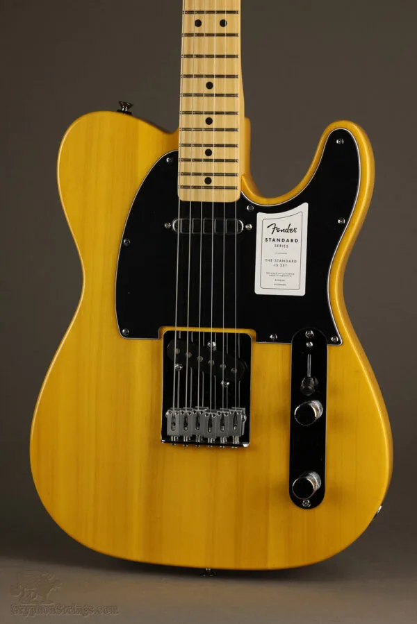 Fender Standard Telecaster®, Maple Fingerboard, Black Pickguard, Butterscotch Blonde – New