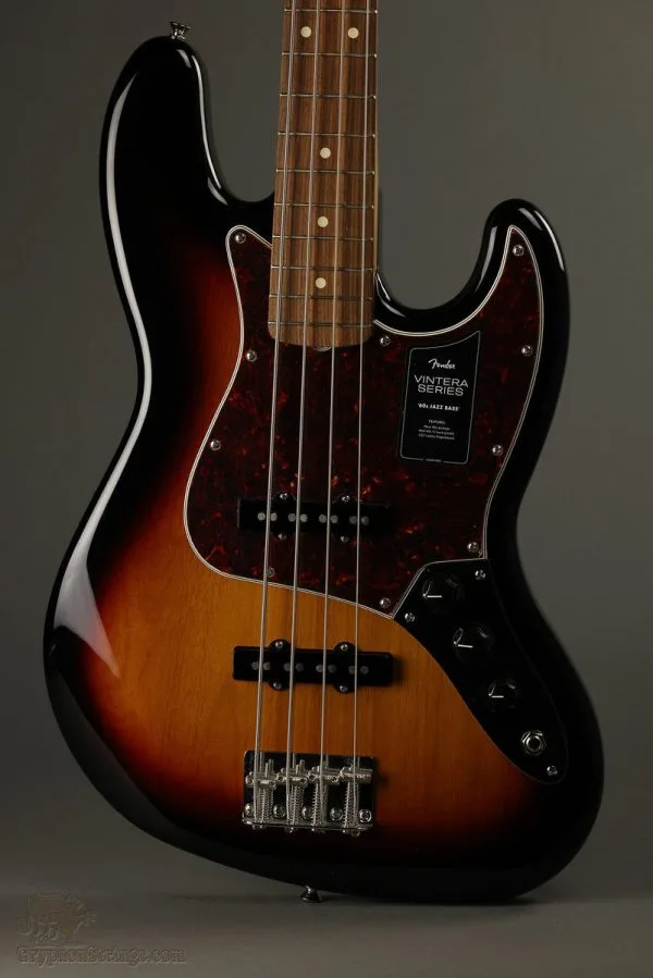 Fender Vintera® ‘60s Jazz Bass®, Pau Ferro Fingerboard, 3-Color Sunburst New
