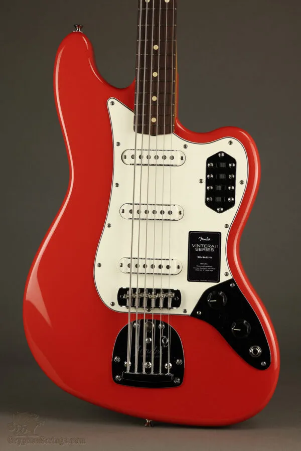 Fender Vintera® II ’60s Bass VI, Rosewood Fingerboard, Fiesta Red – New