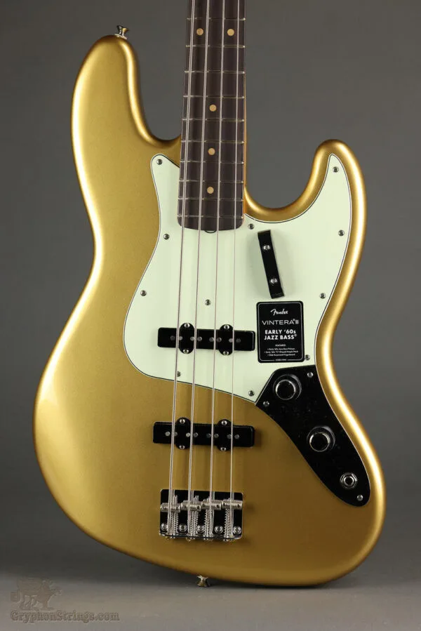 Fender Vintera® III Early ’60s Jazz Bass®, Rosewood Fingerboard, Aztec Gold – New
