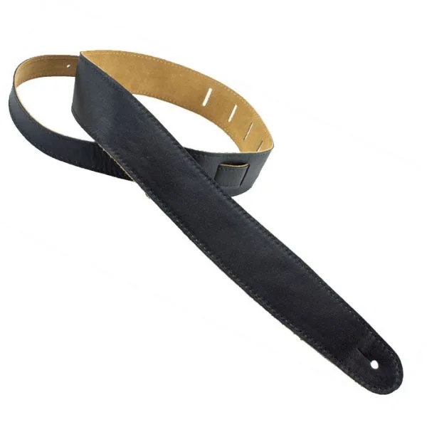 GUITAR STRAPS USA LEATHER BLACK