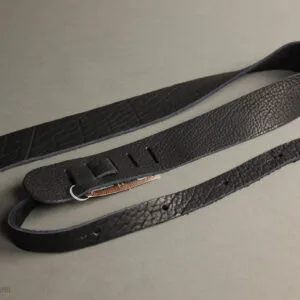 Lakota Leathers American Bison Guitar Strap 2″, Black