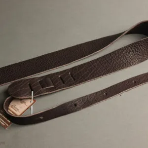 Lakota Leathers American Bison Guitar Strap 2″, Chocolate