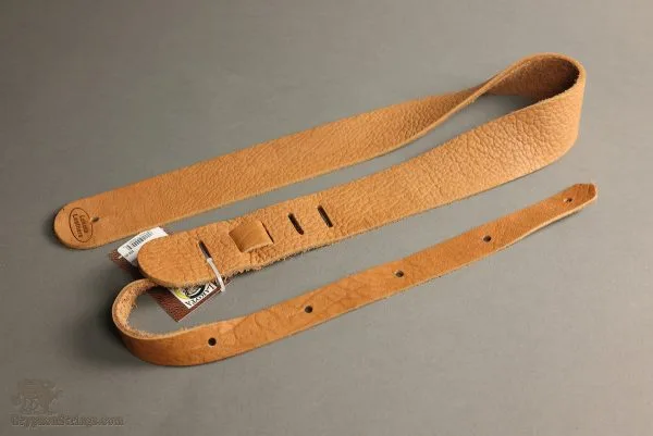 Lakota Leathers American Bison Guitar Strap 2″, Spruce