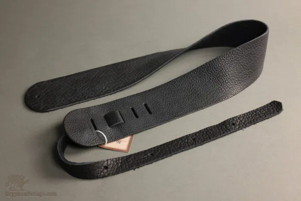 Lakota Leathers American Bison Guitar Strap 3″, Black