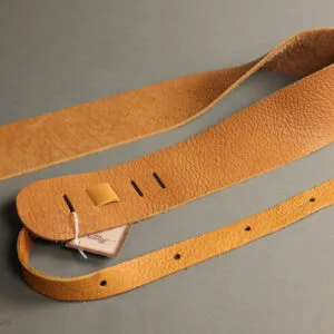 Lakota Leathers American Bison Guitar Strap 3″, Spruce