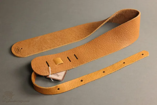Lakota Leathers American Bison Guitar Strap 3″, Spruce
