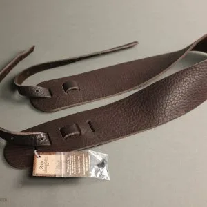 Lakota Leathers Banjo Straps – Non-Cradle 3″ Chocolate