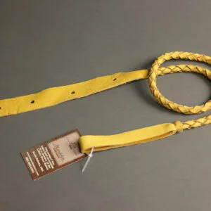 Lakota Leathers Mandolin Straps – Braided Round, Gold 43″