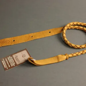 Lakota Leathers Mandolin Straps – Braided Round, Tan, 43″