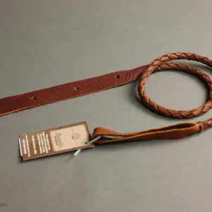 Lakota Leathers Mandolin Straps – Braided Round, Tobacco, 43″