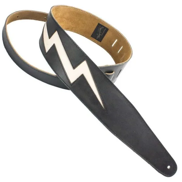LEATHER SERIES WHITE BOLT ON BLACK