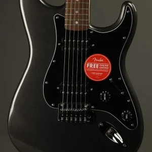 Squier Affinity Series™ Stratocaster® HH, Laurel Fingerboard, Black Pickguard, Charcoal Frost Metallic – New