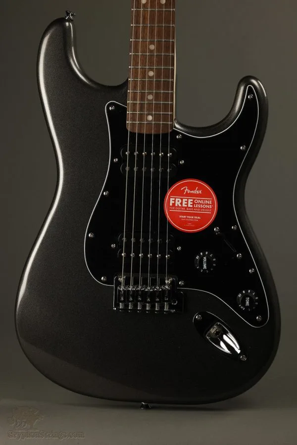 Squier Affinity Series™ Stratocaster® HH, Laurel Fingerboard, Black Pickguard, Charcoal Frost Metallic – New