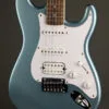 Squier Affinity Series™ Stratocaster® Junior HSS, Laurel Fingerboard, White Pickguard, Ice Blue Metallic – New