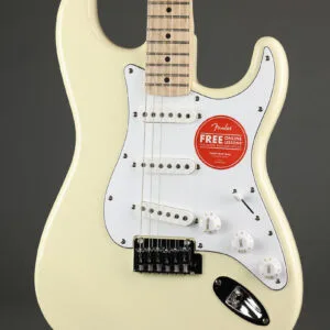 Squier Affinity Series™ Stratocaster®, Maple Fingerboard, White Pickguard, Olympic White – New