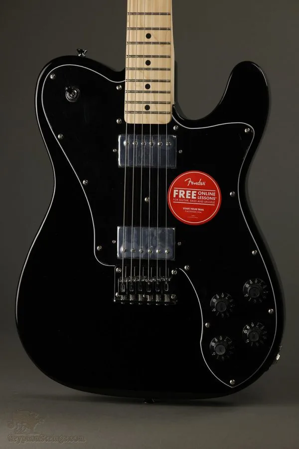 Squier Affinity Series™ Telecaster® Deluxe, Maple Fingerboard, Black Pickguard, Black New