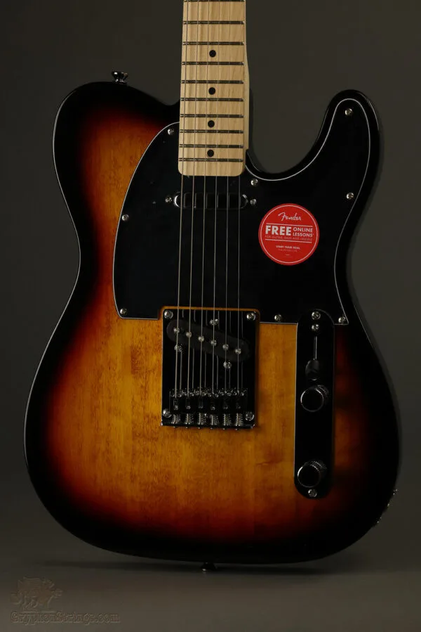 Squier Affinity Series™ Telecaster®, Maple Fingerboard, Black Pickguard, 3-Color Sunburst – New