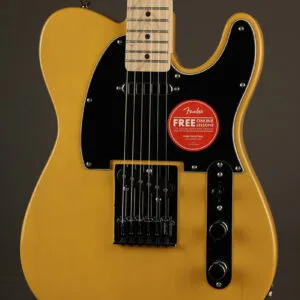 Squier Affinity Series™ Telecaster®, Maple Fingerboard, Black Pickguard, Butterscotch Blonde – New