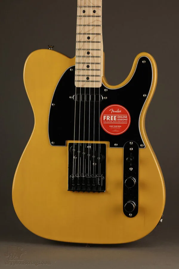 Squier Affinity Series™ Telecaster®, Maple Fingerboard, Black Pickguard, Butterscotch Blonde – New