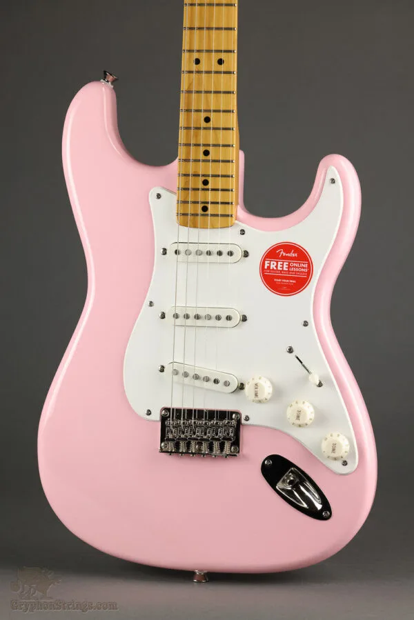 Squier Classic Vibe™ ’50s Stratocaster® HT, Maple Fingerboard, Parchment Pickguard, Shell Pink – New